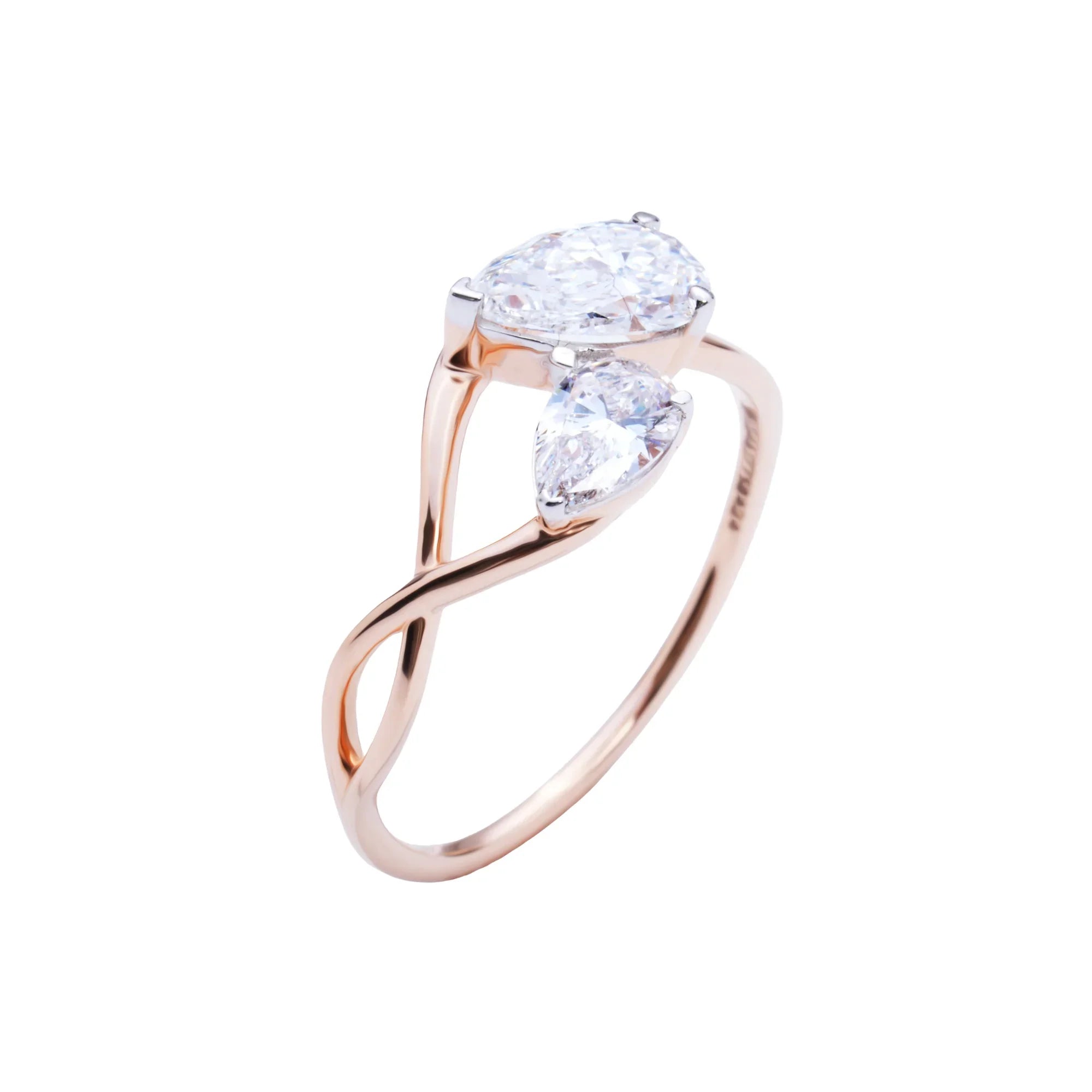 Dancing Duo Diamond Ring